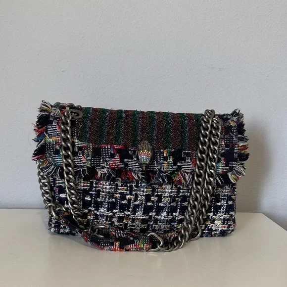 Kurt Geiger Rainbow 🌈 Tweed Large Shoulder Bag - Picture 2 of 12